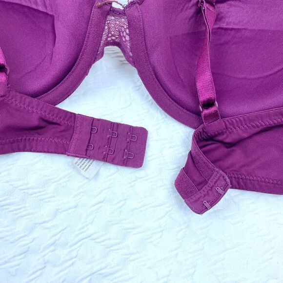 BUY 1 GET 1 FREE Maidenform 36d purple lace sexy comfortable bra - Picture 2 of 10